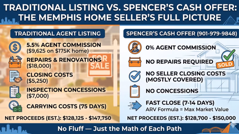 Cash Home Buyers vs. Traditional Listing: A Full Cost & Timeline Breakdown for Memphis Sellers